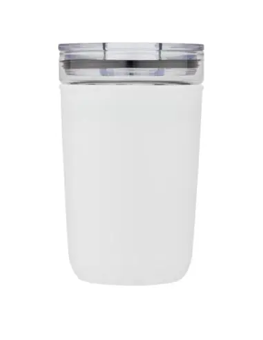 Vaso de vidrio de 420 ml con pared exterior de...