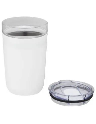 Vaso de vidrio de 420 ml con pared exterior de...