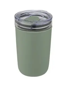 Vaso de vidrio de 420 ml con pared exterior de plástico...