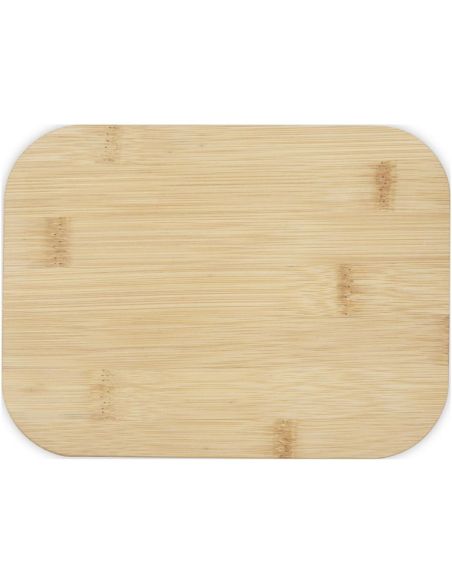 Fiambrera de 1000 ml en vidrio con tapa de bambú Ecológica Personalizada 6113276