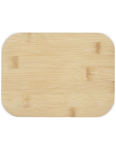 Fiambrera de 1000 ml en vidrio con tapa de bambú Ecológica Personalizada 6113276