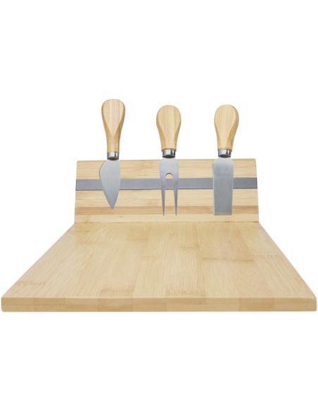 Tabla de quesos imantada con acesorios de bambú Ecológica Personalizada 6113302
