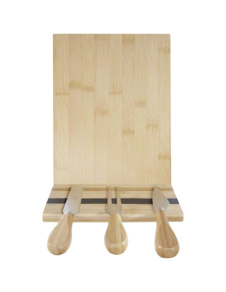 Tabla de quesos imantada con acesorios de bambú Ecológica Personalizada 6113302