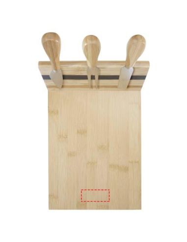Tabla de quesos imantada con acesorios de bambú...