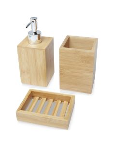 Set de baño de bambú de 3 piezas Ecológico Personalizado... - Producto ecológico