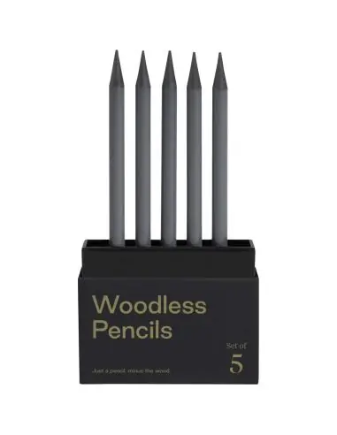 Set de 5 lápices de grafito 2B sin madera...