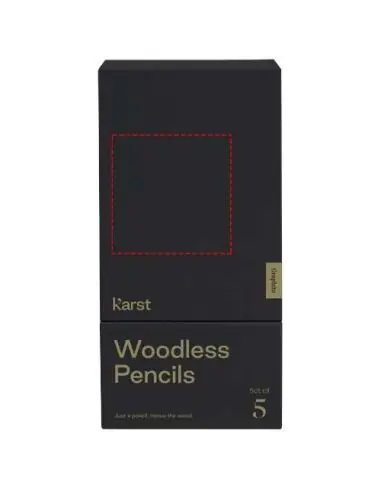 Set de 5 lápices de grafito 2B sin madera...