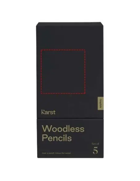 Set de 5 lápices de grafito 2B sin madera Ecológico Personalizado 6107793