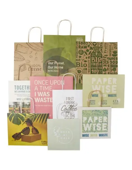 Kit de muestras de bolsas de residuos agrícolas y de papel kraft Ecológica Personalizada 61PW003