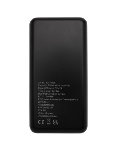 Batería externa de plástico reciclado de 20 000...