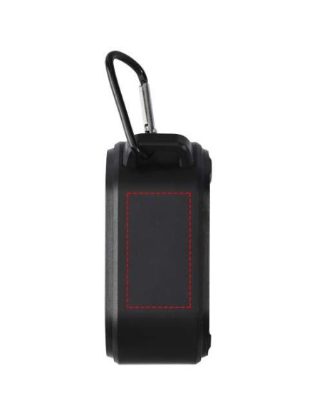 Altavoz solar Bluetooth IPX5 de 3W con mosquetón en plástico reciclado con certificación RCS Ecológico Personalizado 6124347