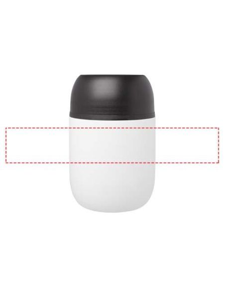 Fiambrera de 480 ml de acero inoxidable reciclado de doble pared con cuchara plegable Ecológica Personalizada 6113364