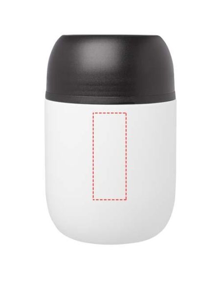 Fiambrera de 480 ml de acero inoxidable reciclado de doble pared con cuchara plegable Ecológica Personalizada 6113364