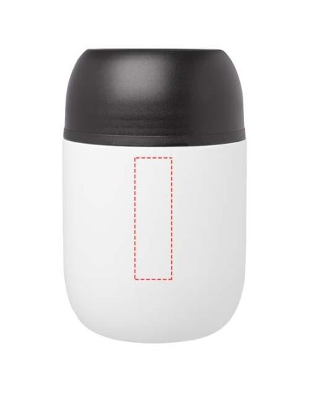 Fiambrera de 480 ml de acero inoxidable reciclado de doble pared con cuchara plegable Ecológica Personalizada 6113364