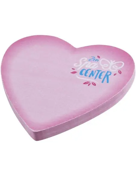 Libreta con notas adhesivas de material reciclado con forma de corazón Ecológica Personalizada 6210183