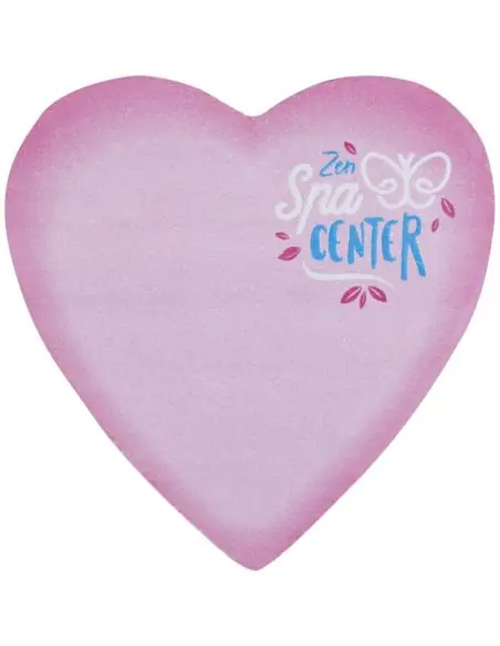 Libreta con notas adhesivas de material reciclado con forma de corazón Ecológica Personalizada 6210183