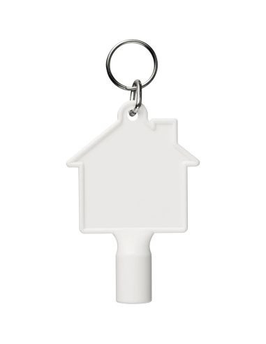 Llavero de material reciclado con forma de casa...