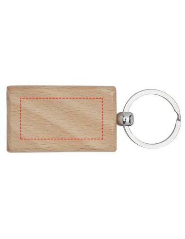 Llavero rectangular de madera de haya Ecológico...