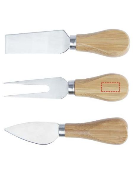 Tabla de quesos imantada con acesorios de bambú Ecológica Personalizada 6113302