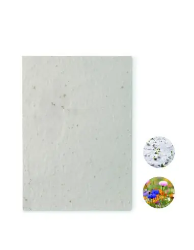 Hoja A5 de papel con semillas Ecológica...