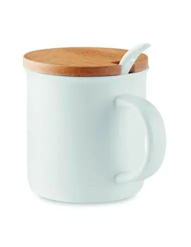 Taza de porcelana con tapa Ecológica...