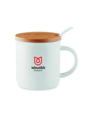 Taza de porcelana con tapa Ecológica...