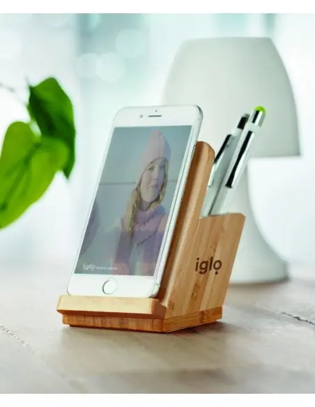 Cargador inhálambrico doble bob Ecológico Personalizado 7MO9914