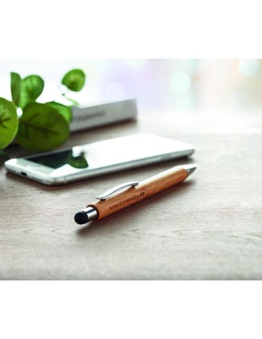 Bolígrafo pulsador de bambú Ecológico...