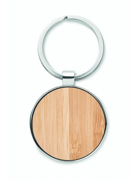 Llavero redondo y bambú Ecológico Personalizado 7MO9948