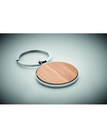 Llavero redondo y bambú Ecológico Personalizado 7MO9948
