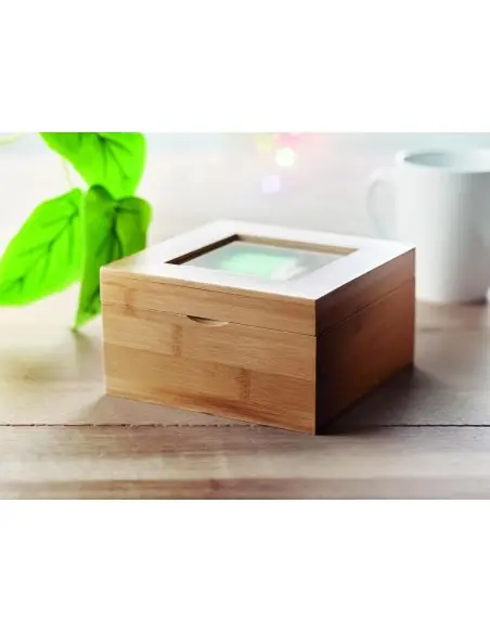 Caja de té de bambú Ecológica Personalizada 7MO9950