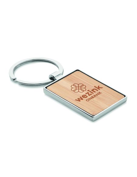 Llavero rectangular y bambú Ecológico Personalizado 7MO9961