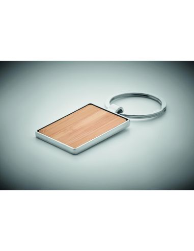 Llavero rectangular y bambú Ecológico...