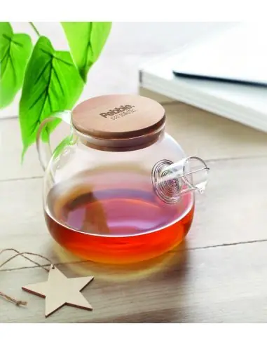 Tetera de vidrio 850ml Ecológica Personalizada...