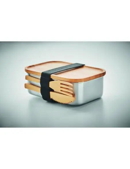 Fiambrera de acero inox.600 ml Ecológica Personalizada 7MO9967