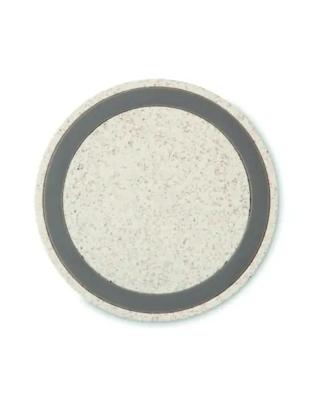 Cargador inalámbrico paja trigo Ecológico Personalizado 7MO9996