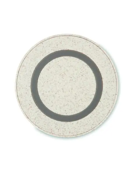 Cargador inalámbrico paja trigo Ecológico Personalizado 7MO9996