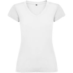 Camiseta de cuello de pico de manga corta para mujer... - Producto ecológico