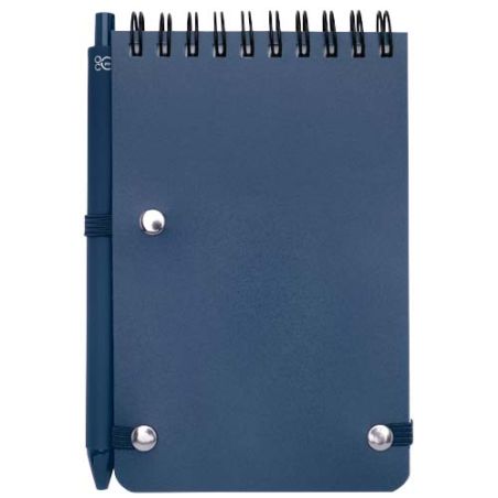 Libreta de tapa dura A6 de plástico procedente del océano con bolígrafo (tinta negra) Ecológica Personalizada 6107902