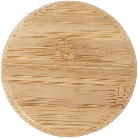 Botella de 500 ml de vidrio sodocálcico mate con tapa de bambú Ecológica Personalizada 6100830