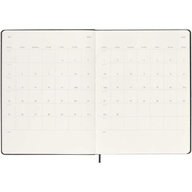 Agenda semanal XL de 12 meses con tapa dura...