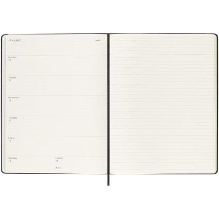 Agenda semanal XL de 12 meses con tapa dura Ecológica Personalizada 6107950