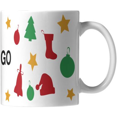 Taza cerámica blanca sublimación 330 ml altura 9.7 cm