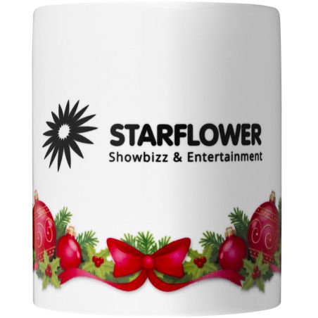 Taza cerámica blanca sublimación 330 ml altura 9.7 cm