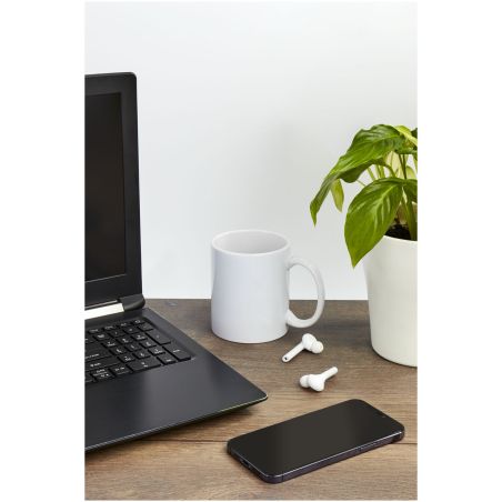 Taza cerámica blanca sublimación 330 ml altura 9.7 cm