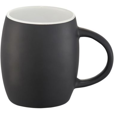 Taza cerámica mate 400 ml base madera posavasos 10.4 cm