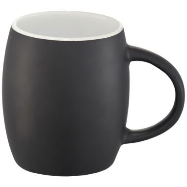 Taza cerámica mate 400 ml base madera posavasos 10.4 cm