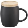 Taza cerámica mate 400 ml base madera posavasos 10.4 cm - Imagen 9