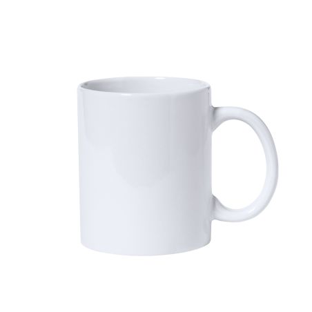 Taza cerámica blanca 370 ml para oficinas