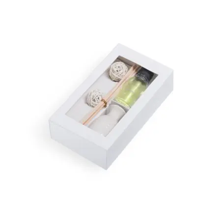 Difusor aromático jazmín cerámica cristal palitos caja